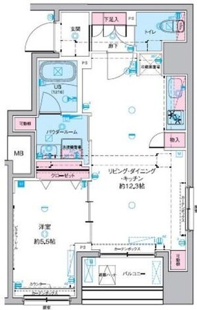 GENOVIA 東神田 green veilの物件間取画像